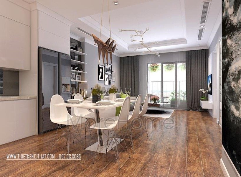 Mẫu bàn ăn hiện đại chung cư Park Hill